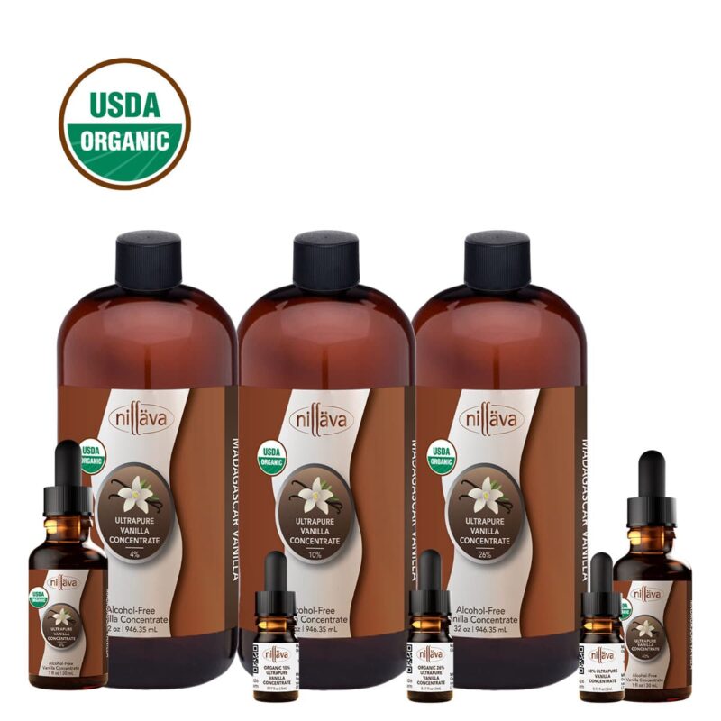 bulk vanilla concentrate 4p 10p 26p 40p organic bottle